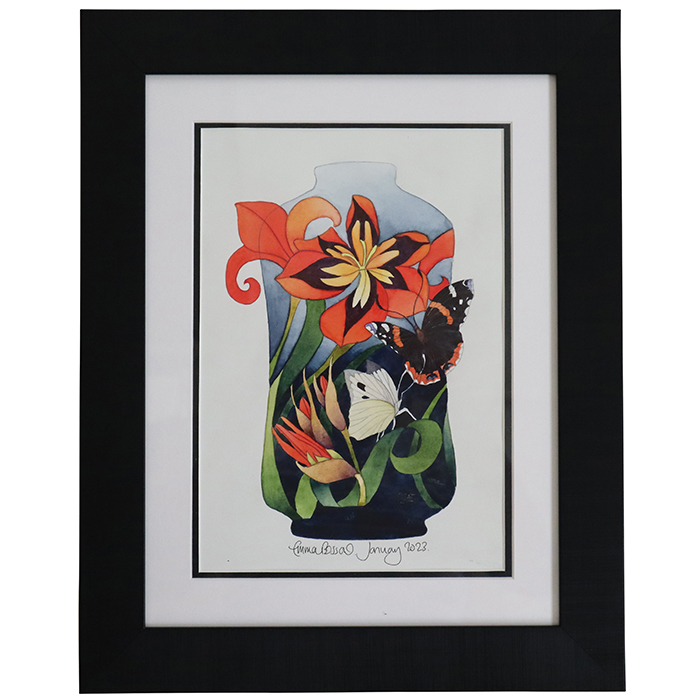 Fire Bloom - Vase + Watercolour